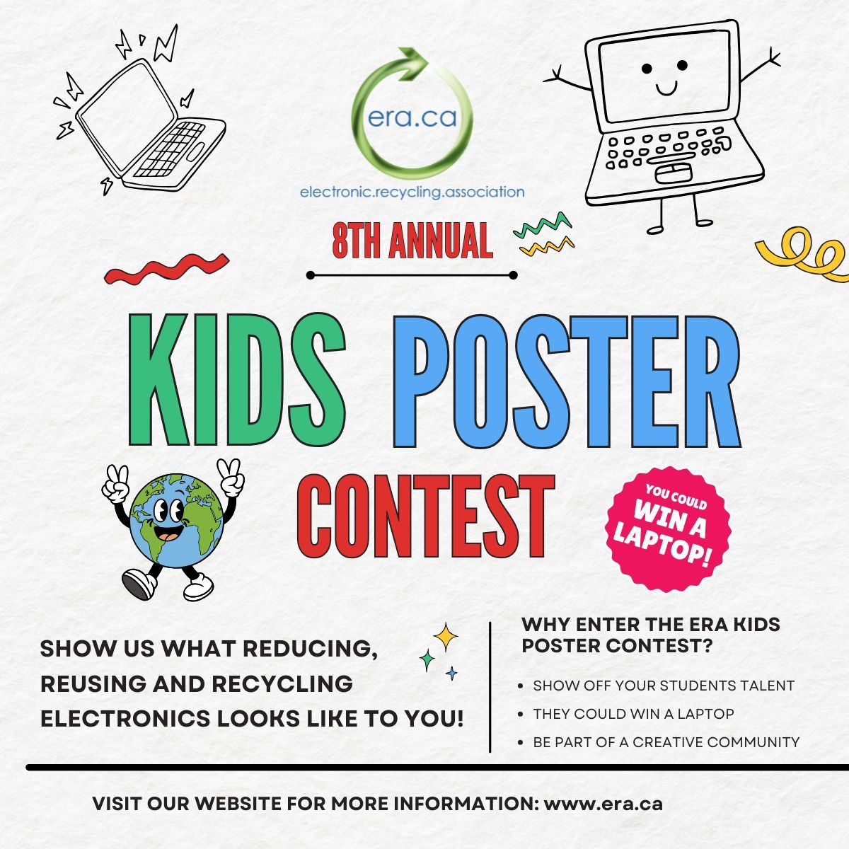ERA s 8th Kids Poster Contest 2025 4 x 4 in 