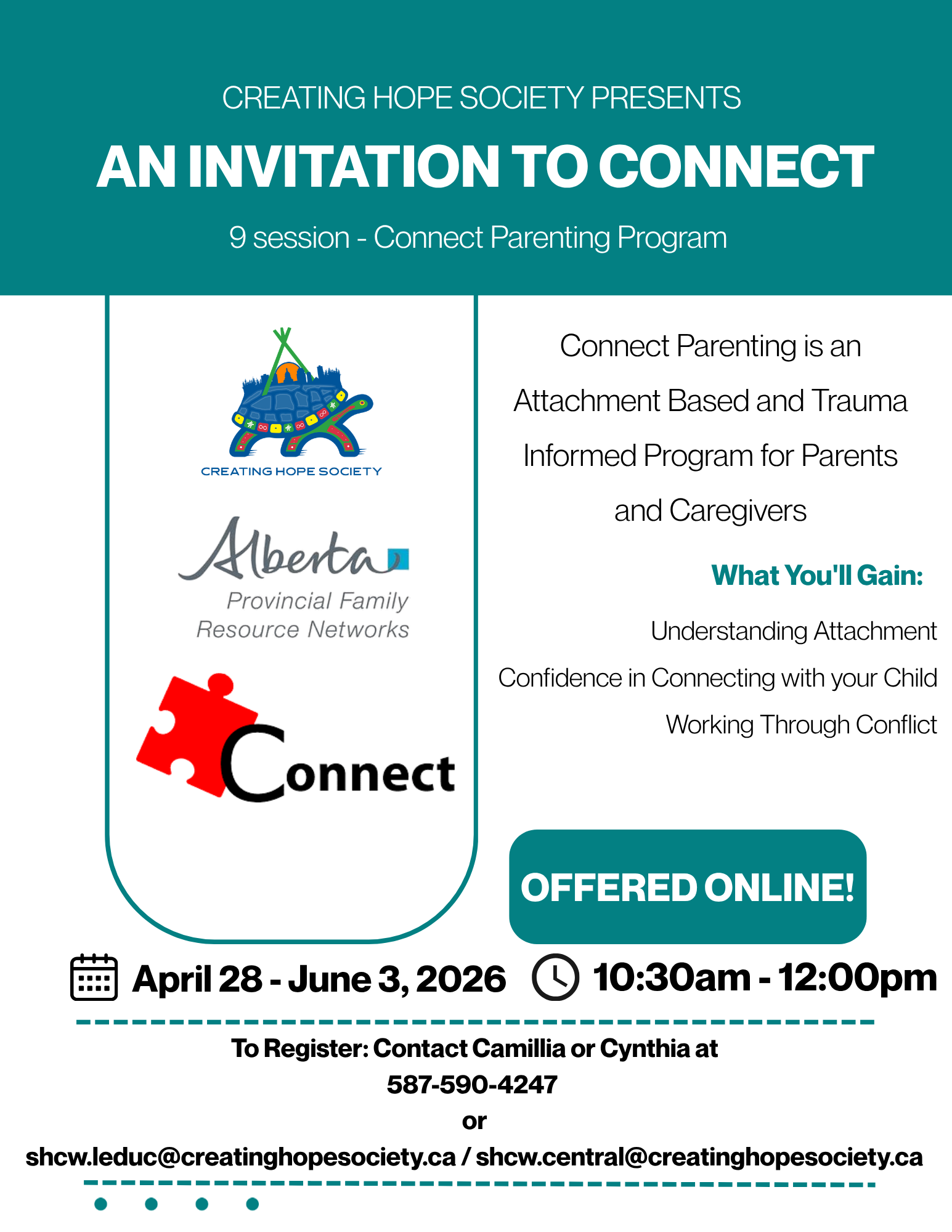 Connect Parenting Creating Hope Society Virtual