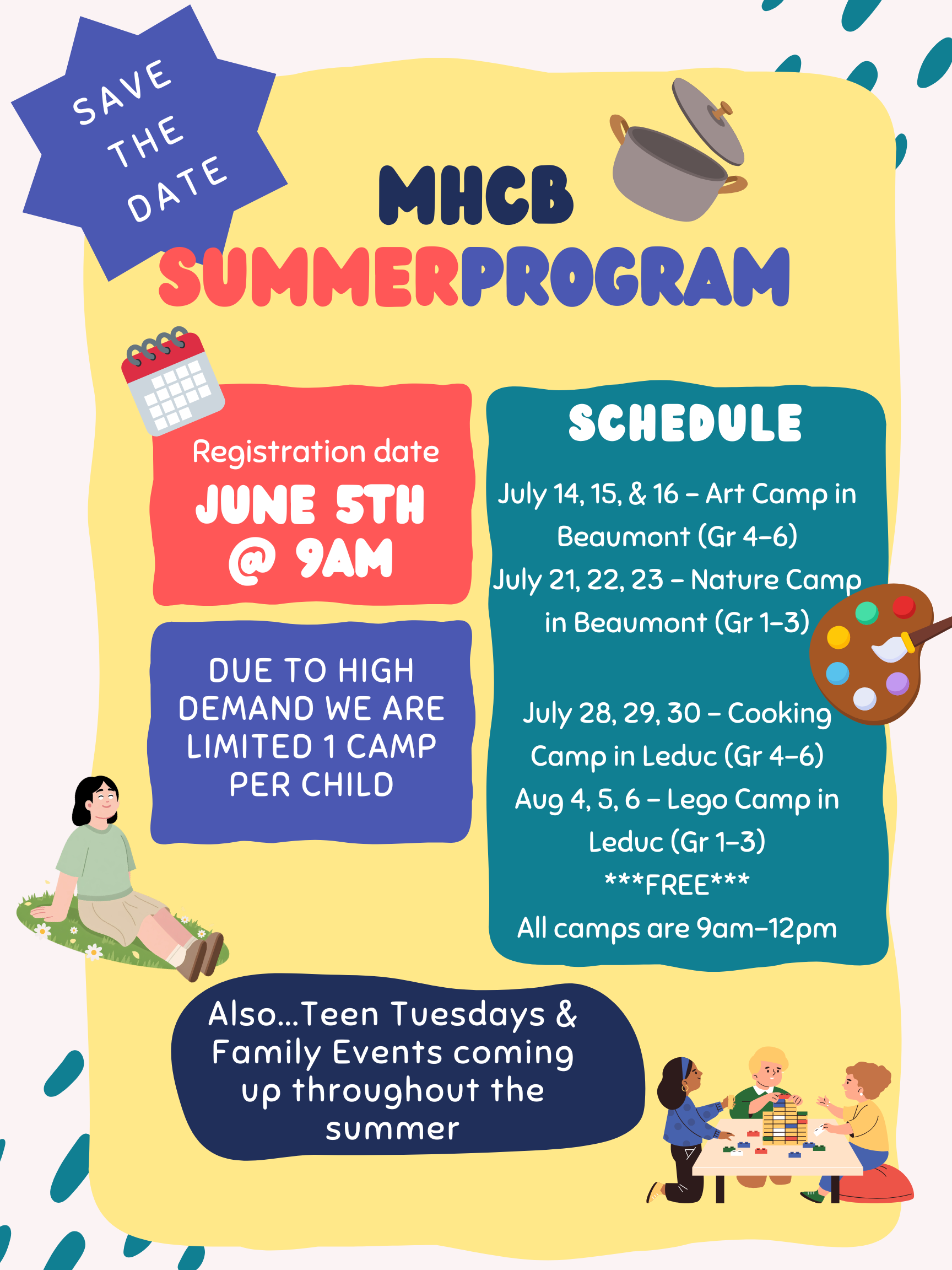 Save the Date MHCB Summer Program Poster