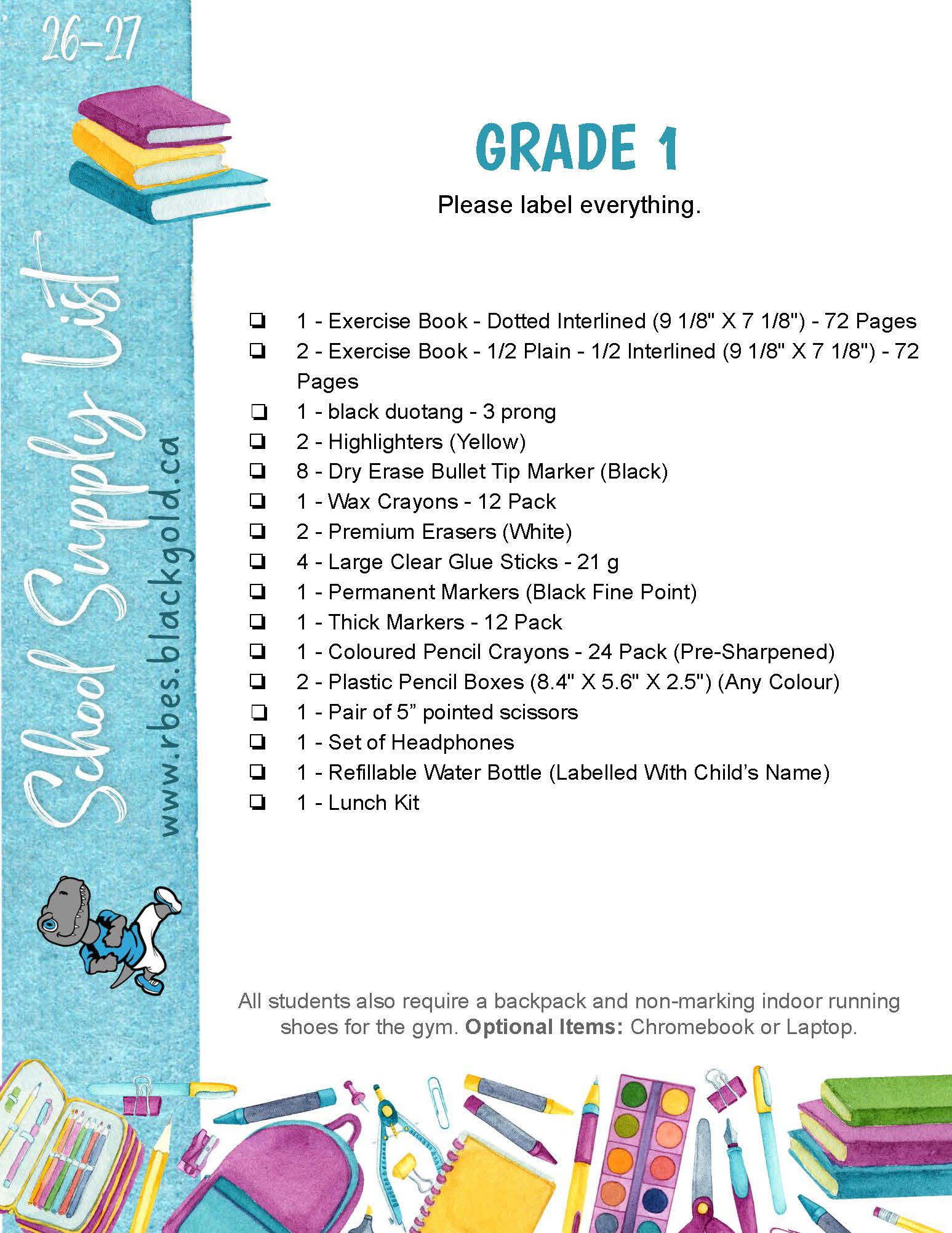 2026 2027 School Supplies Page 2