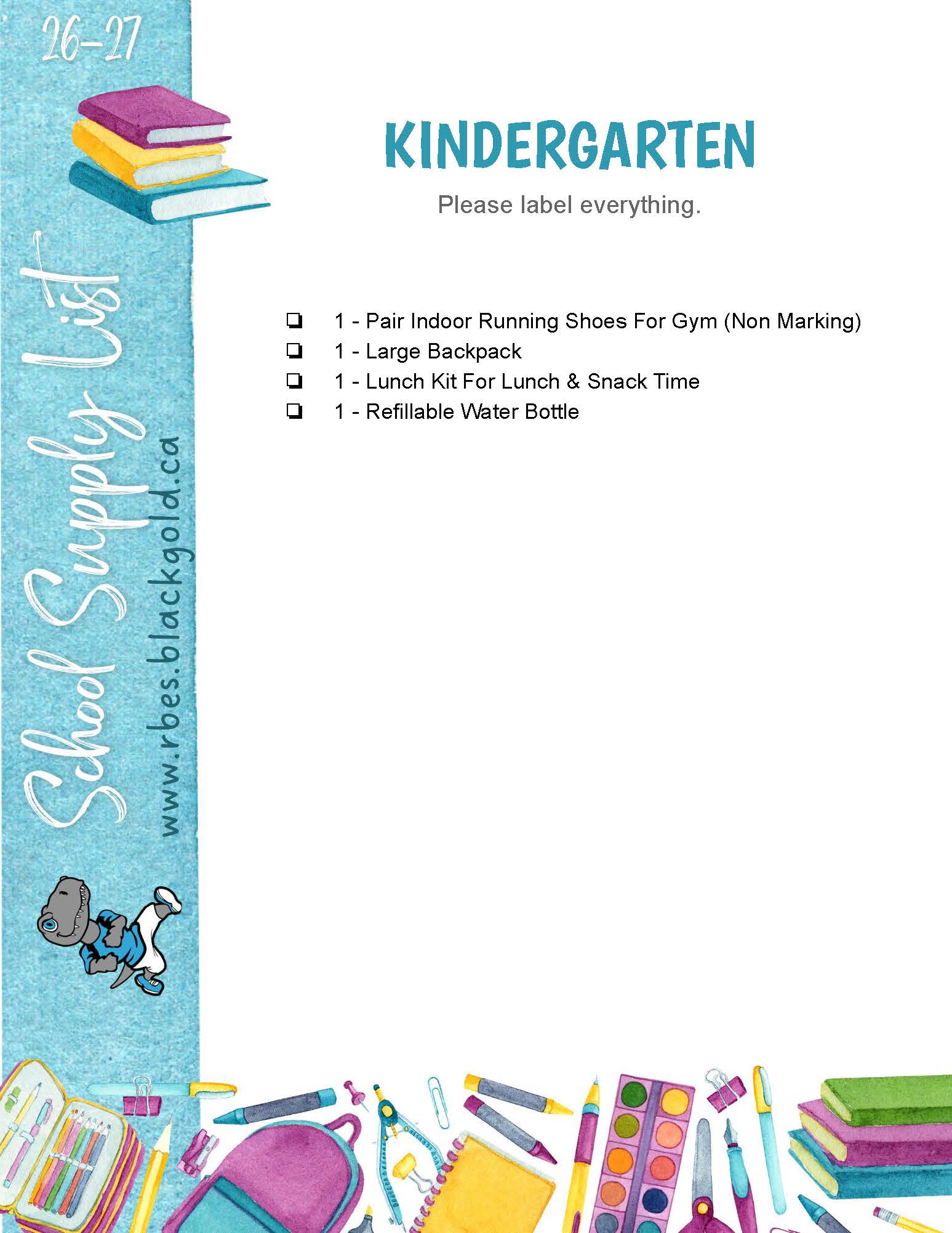 2026 2027 School Supplies Page 1
